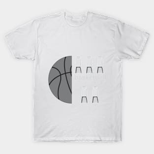 Basketball ball and uniforms T-Shirt